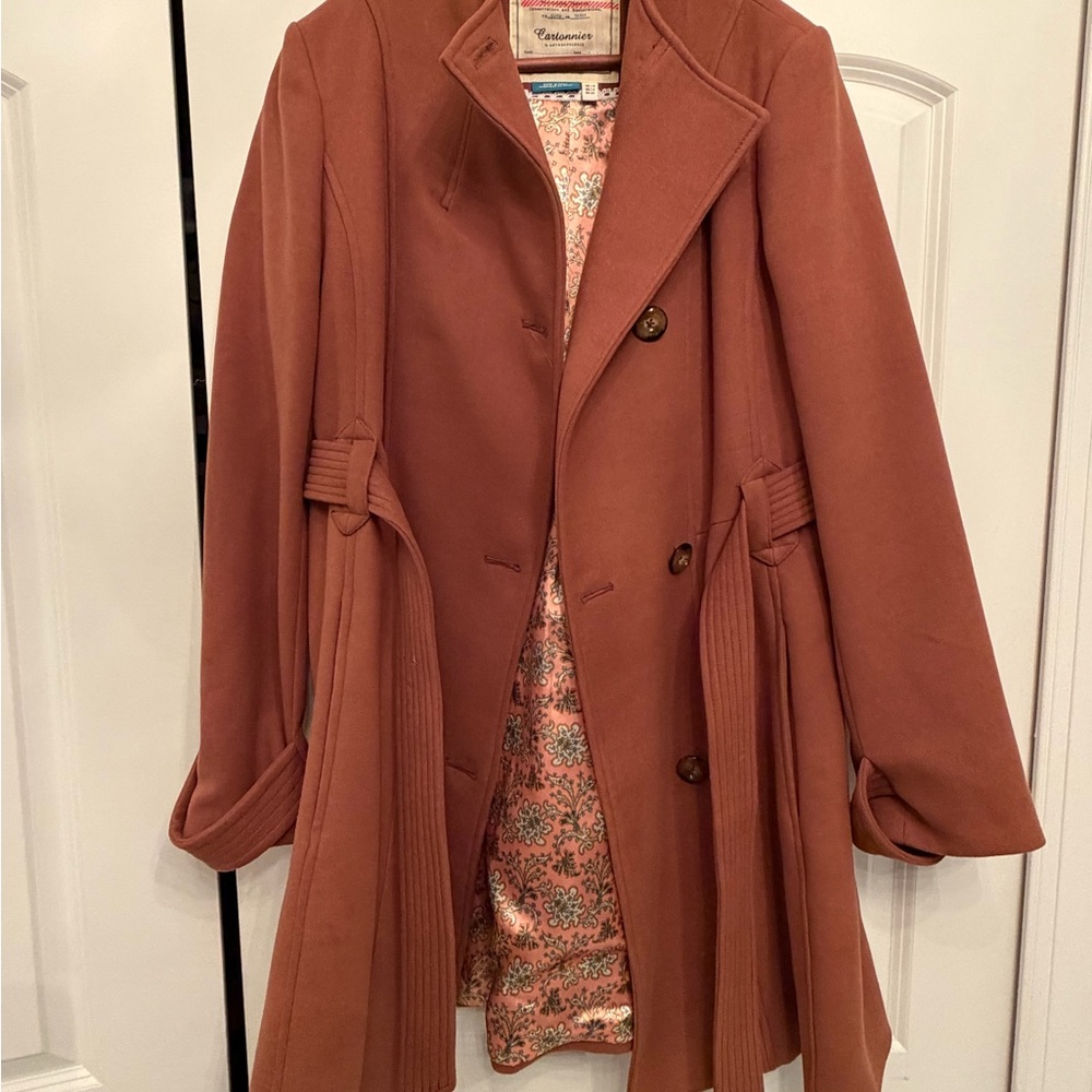 Anthropologie Brown Peacoat